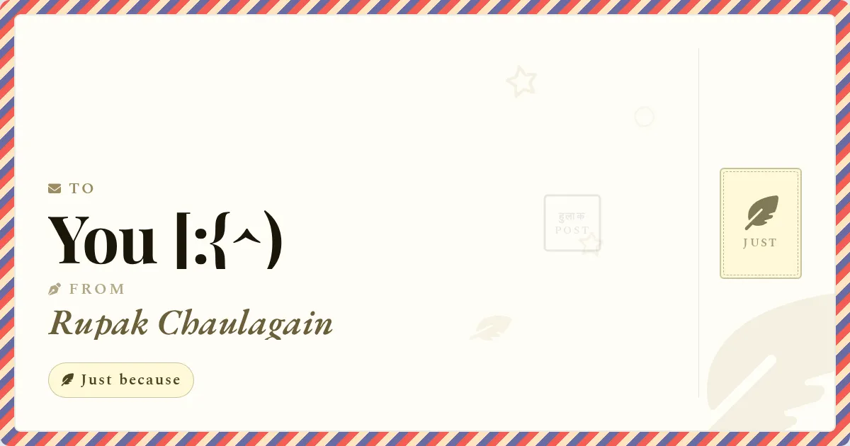 First Hulak Letter Envelope